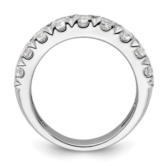 14K White Gold 3 Carat Lab Grown Diamond Double Row Band (VS/SI+, G+) - Picture 2 of 8